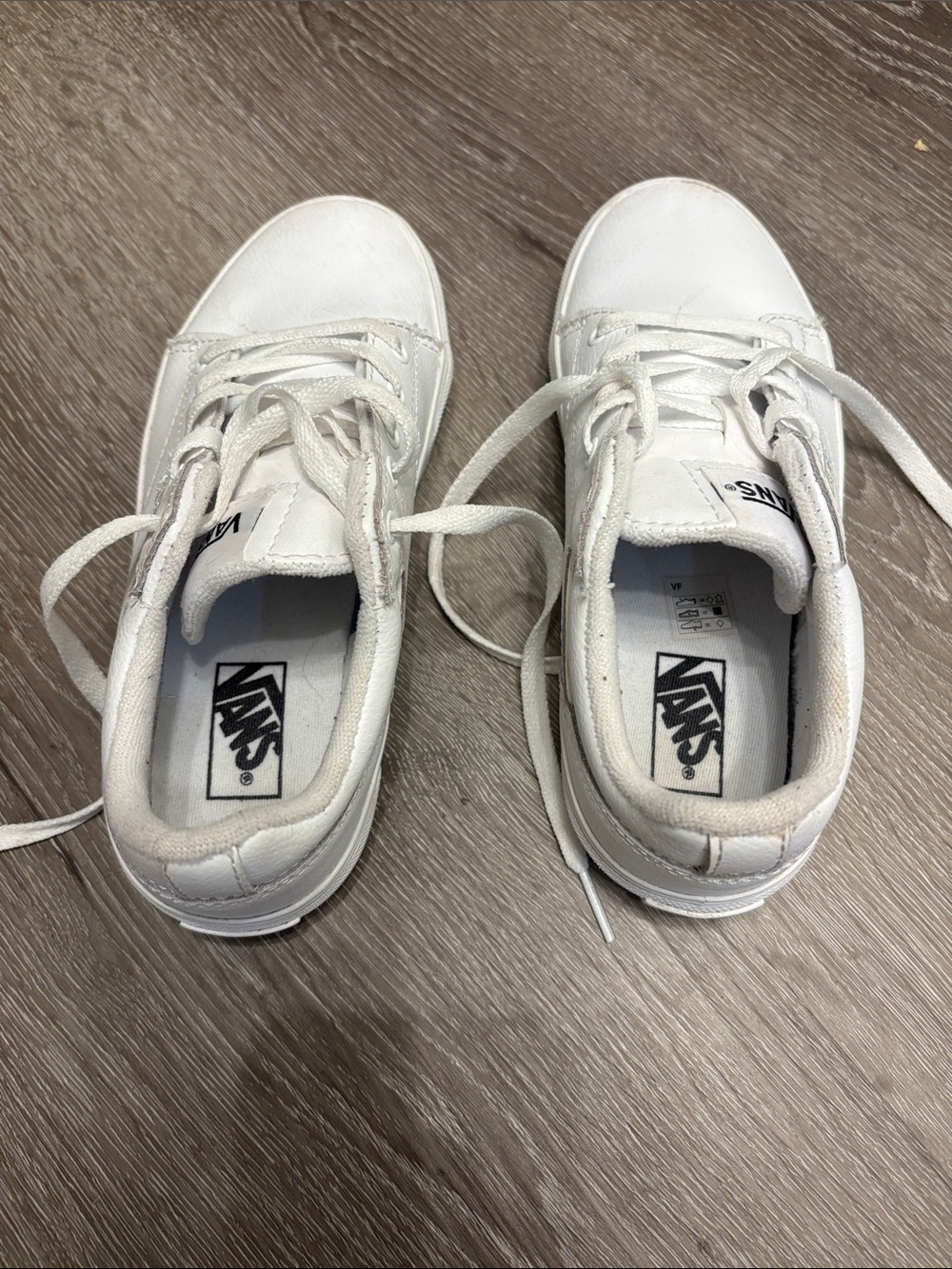 Vans Kids White Low-Top Lace-Up Sneakers